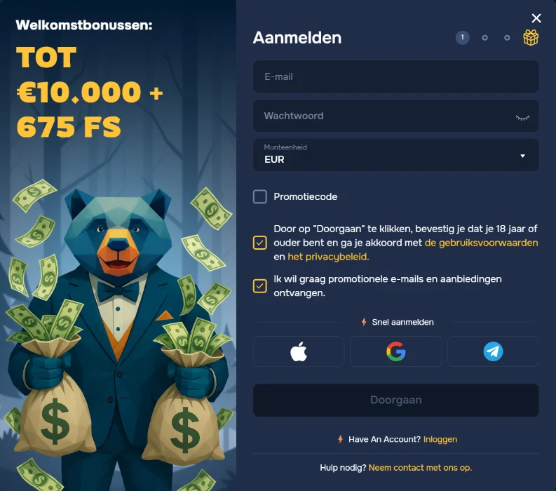 Baloobet Casino Registratie en Inloggen